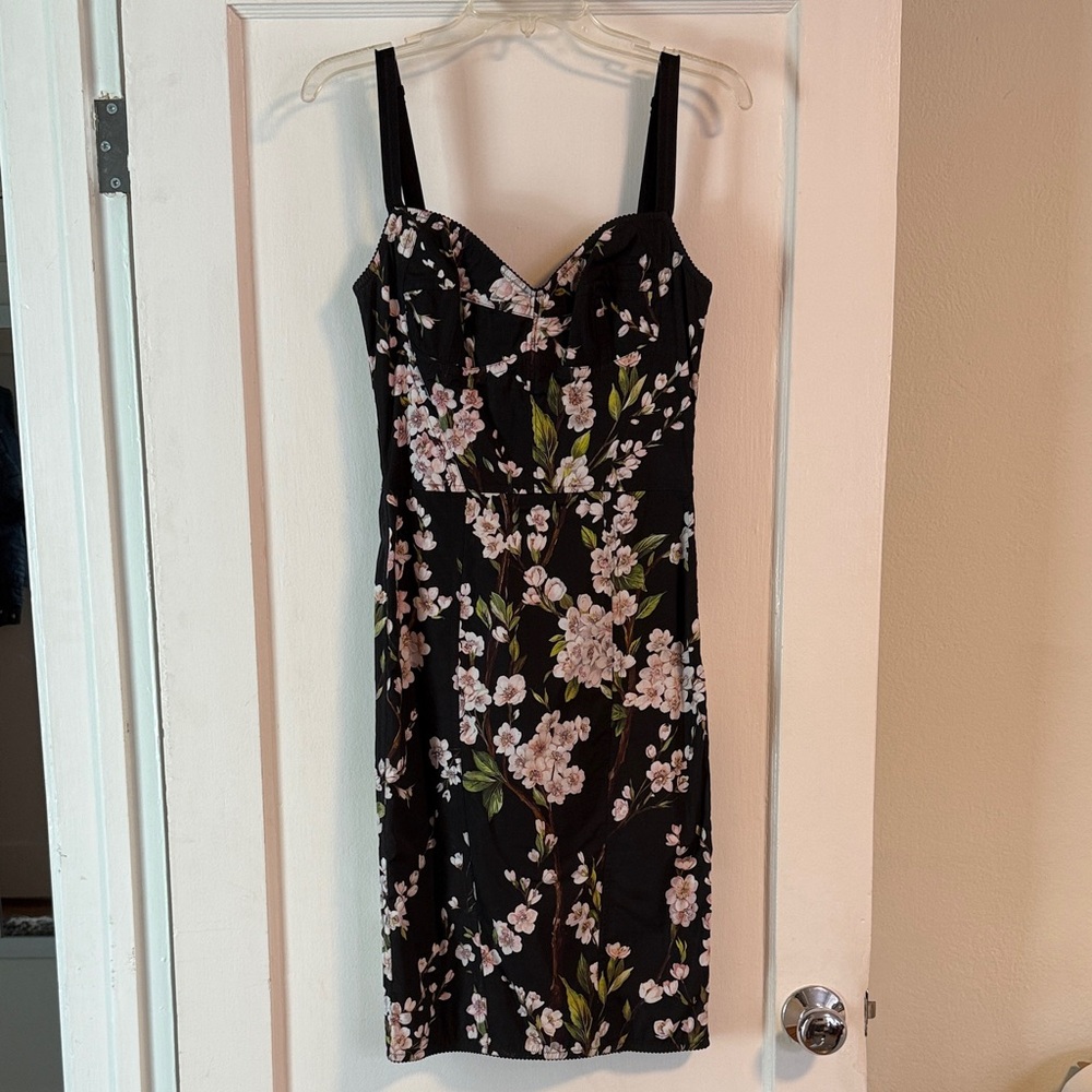 Dolce & Gabbana Sakura Blossom Bustier Dress